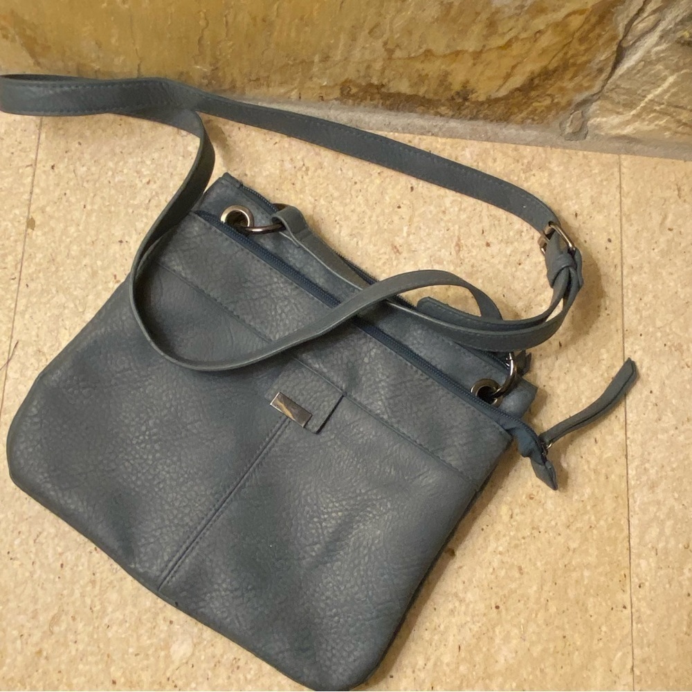 Mia and Luca beautiful shade of Blue in a vegan leather Crossbody Bag - Picture 7 of 12